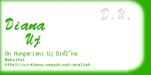 diana uj business card